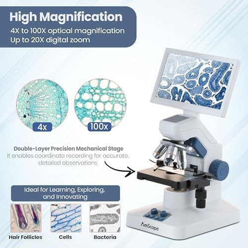 Digital Compound Microscope with 7-Inch LCD Screen — photo 3