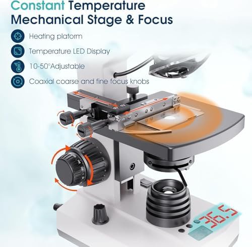 Lab trinocular compound microscope with thermostat stage — photo 4