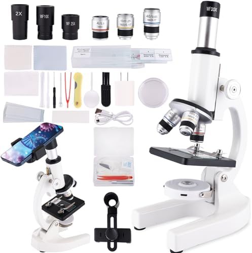 Light White Microscope with Slides Set