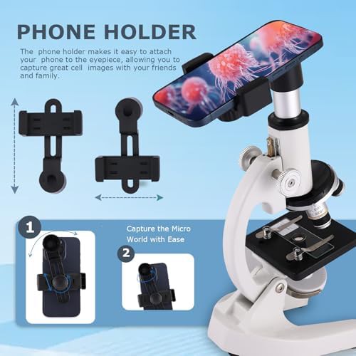 Light White Microscope with Slides Set — photo 4