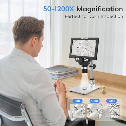 Digital coin microscope with metal stand — photo 3