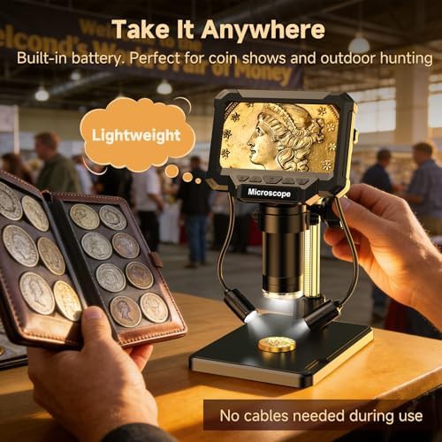 LCD Digital Coin Microscope with Side Lights — photo 4
