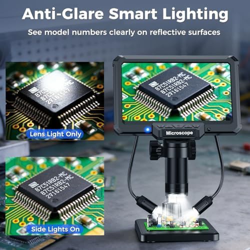 Digital Soldering Microscope with Remote and Side Lights — photo 3