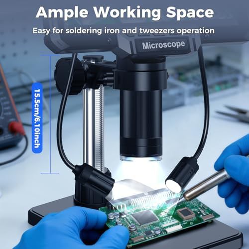 Digital Soldering Microscope with Remote and Side Lights — photo 5