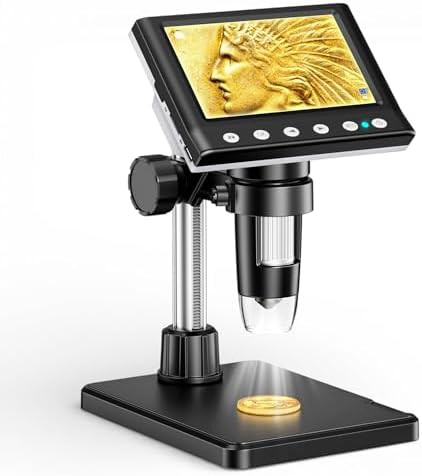 LCD digital coin microscope with LED