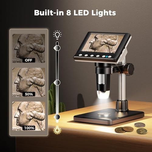 LCD digital coin microscope with LED — photo 4