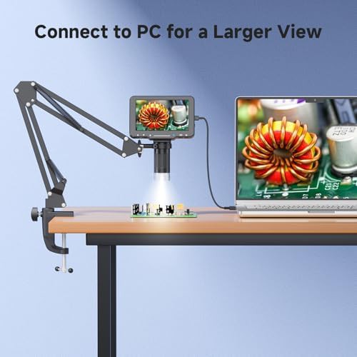 Digital Soldering Microscope with C-Clamp and Flex Arm — photo 3