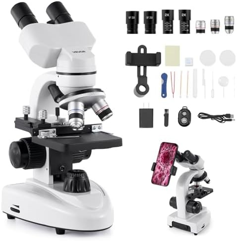 VEVOR Compound Binocular Microscope 2000X Magnification