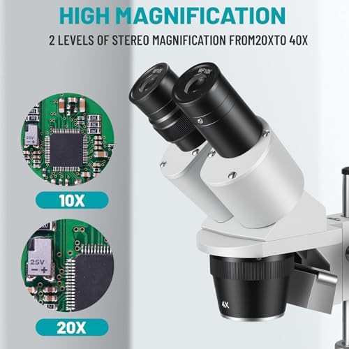 Stereo binocular microscope on pillar stand — photo 3