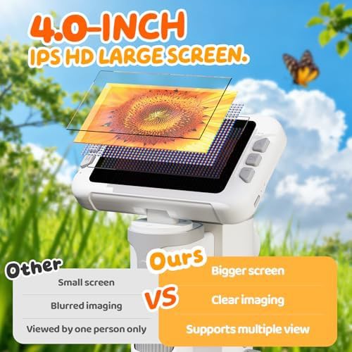 HEWEIMEI 1600X digital kids microscope with screen — photo 3