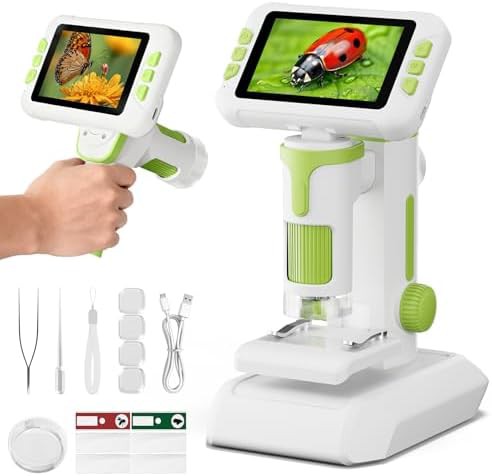 HEWEIMEI 1600X kids microscope with slides kit