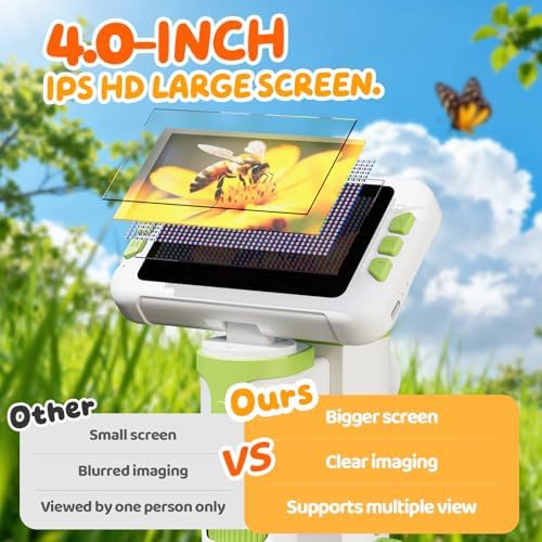 HEWEIMEI 1600X kids microscope with slides kit — photo 3