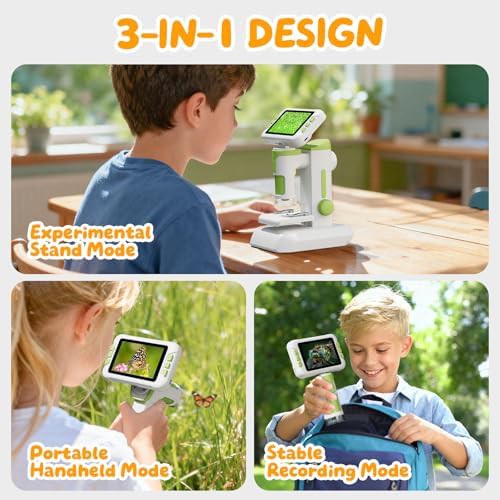 HEWEIMEI 1600X kids microscope with slides kit — photo 5
