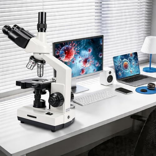 Trinocular compound microscope with 2MP camera and case — photo 4