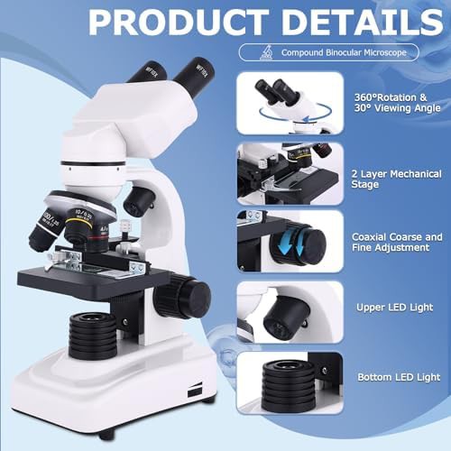 Binocular Lab Microscope with Mechanical Stages — photo 3