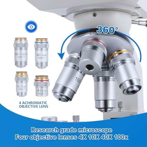 Professional Binocular Compound Microscope with LED — photo 3