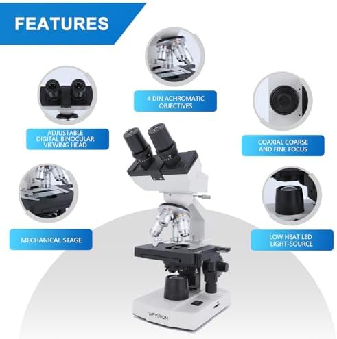 Professional Binocular Compound Microscope with LED — photo 4