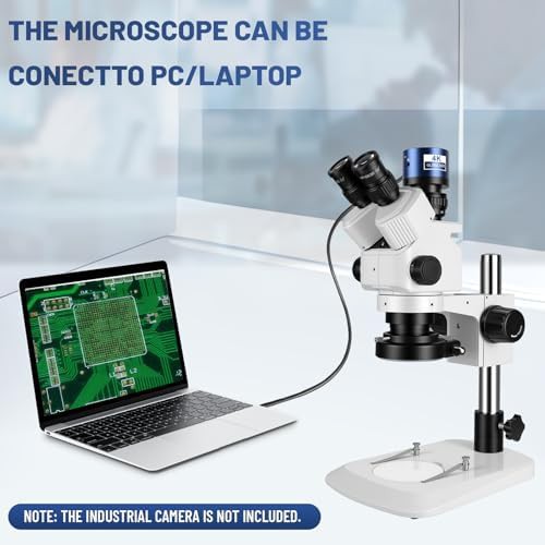 Trinocular stereo zoom microscope with adapter — photo 4