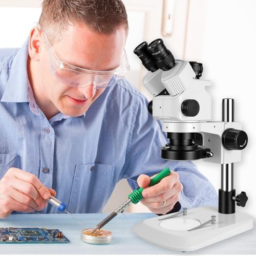 Trinocular stereo zoom microscope with adapter — photo 5