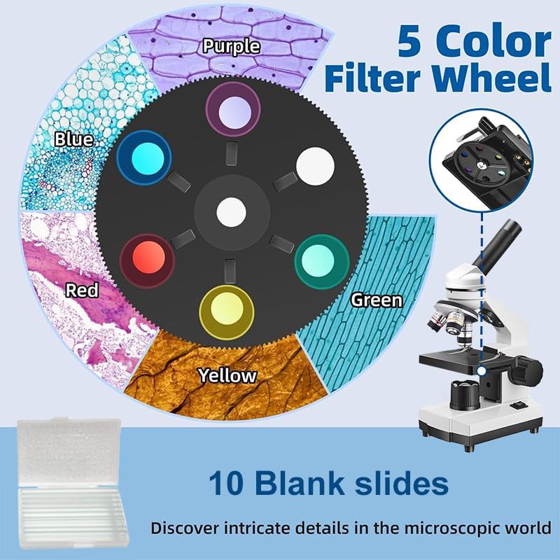 Compound biological microscope with dual LED lighting — photo 4