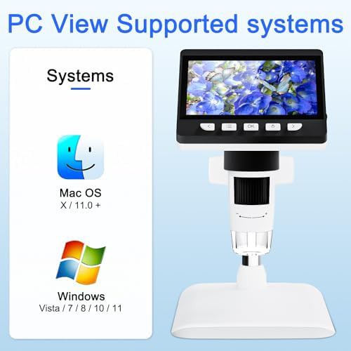 White Digital Coin Microscope with LCD Screen — photo 5