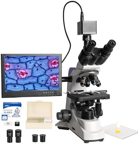 Ten inch trinocular microscope with 2K camera