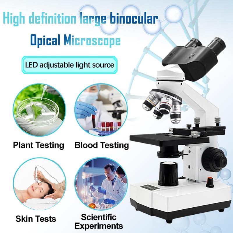Binocular professional biological microscope with large field — photo 4
