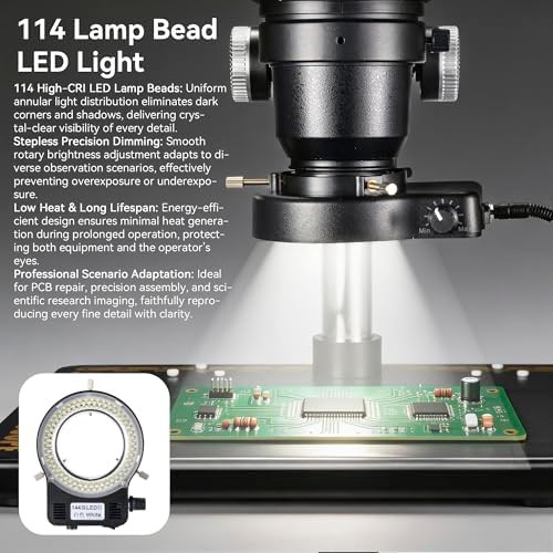 Trinocular stereo zoom microscope with wide field eyepieces — photo 5