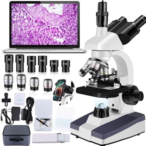 Advanced trinocular USB microscope with mechanical stage