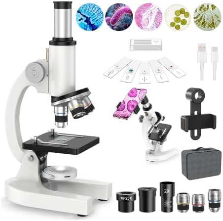 2000X Compound Monocular Microscope for Kids and Beginners