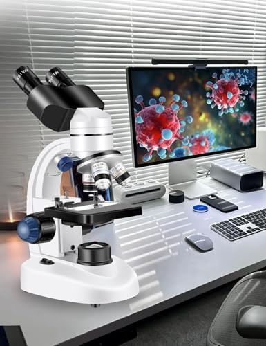 Binocular eyepiece adult digital lab microscope — photo 3