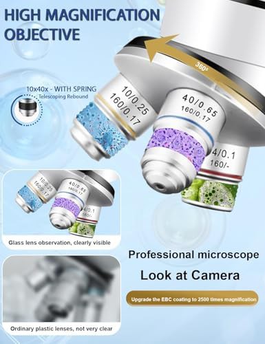 Binocular eyepiece adult digital lab microscope — photo 4