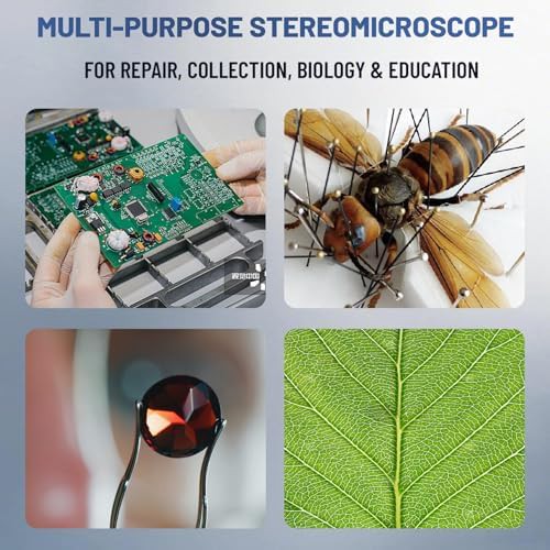 Stereo binocular microscope with LED ring light — photo 4
